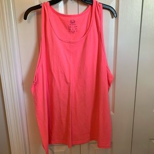 neon Coral muscle tank